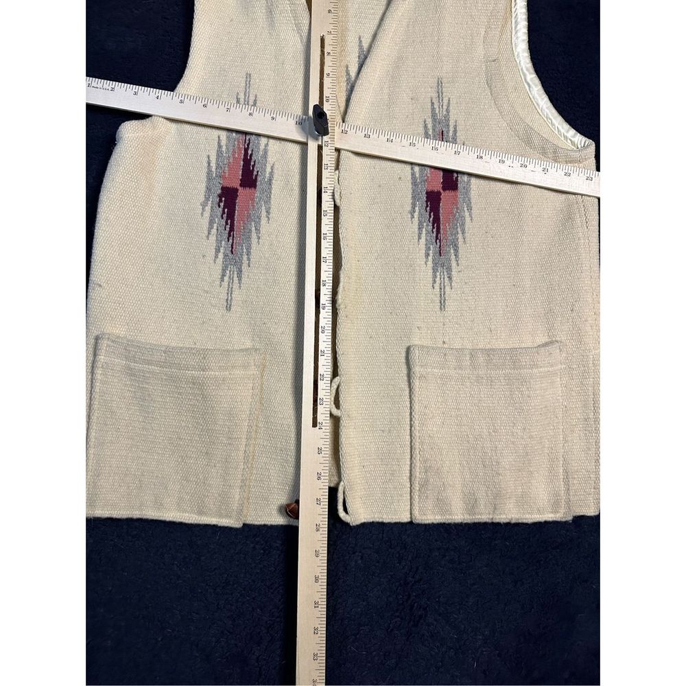 Vintage Ortega Hand Woven Wool Chimayo Vest Southwestern Sz Mens Large W - Picture 8 of 8